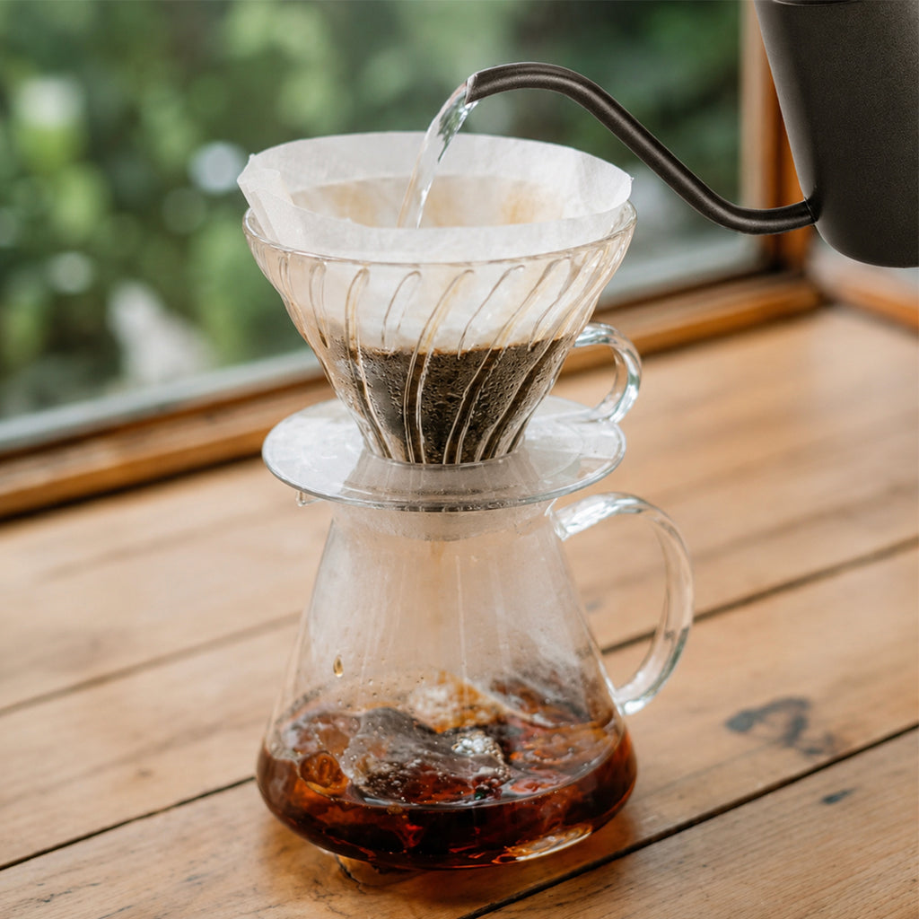 "SIMPLY HARIO" V60 GLASS COFFEE BREWING KIT 600ml