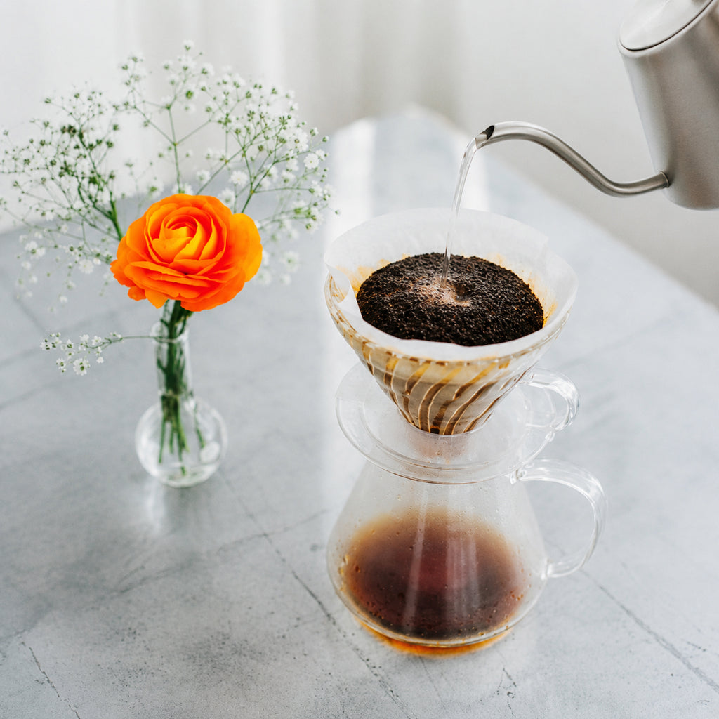 "SIMPLY HARIO" V60 GLASS COFFEE BREWING KIT 600ml