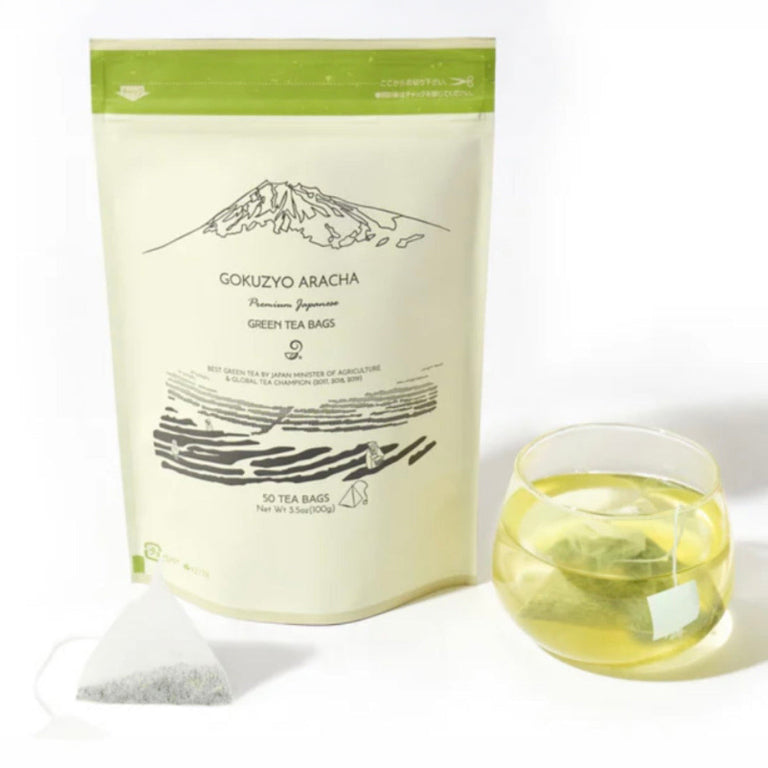 GOKUZYO ARACHA - HIGH GRADE, UNREFINED PREMIUM GREEN TEA – 50 Teabags (100g)