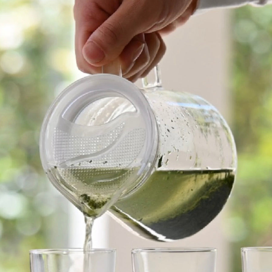 FILTER TOP GLASS TEA POT- CLEAR
