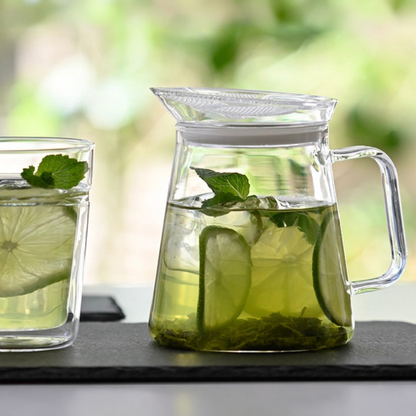FILTER TOP GLASS TEA POT- CLEAR