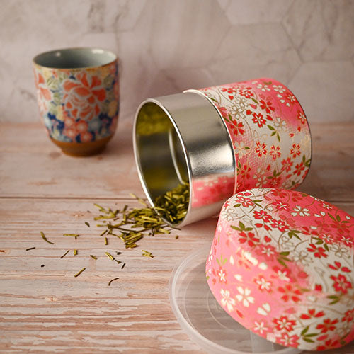 TEA CONTAINER YUZEN w/ PLASTIC LID 150gr