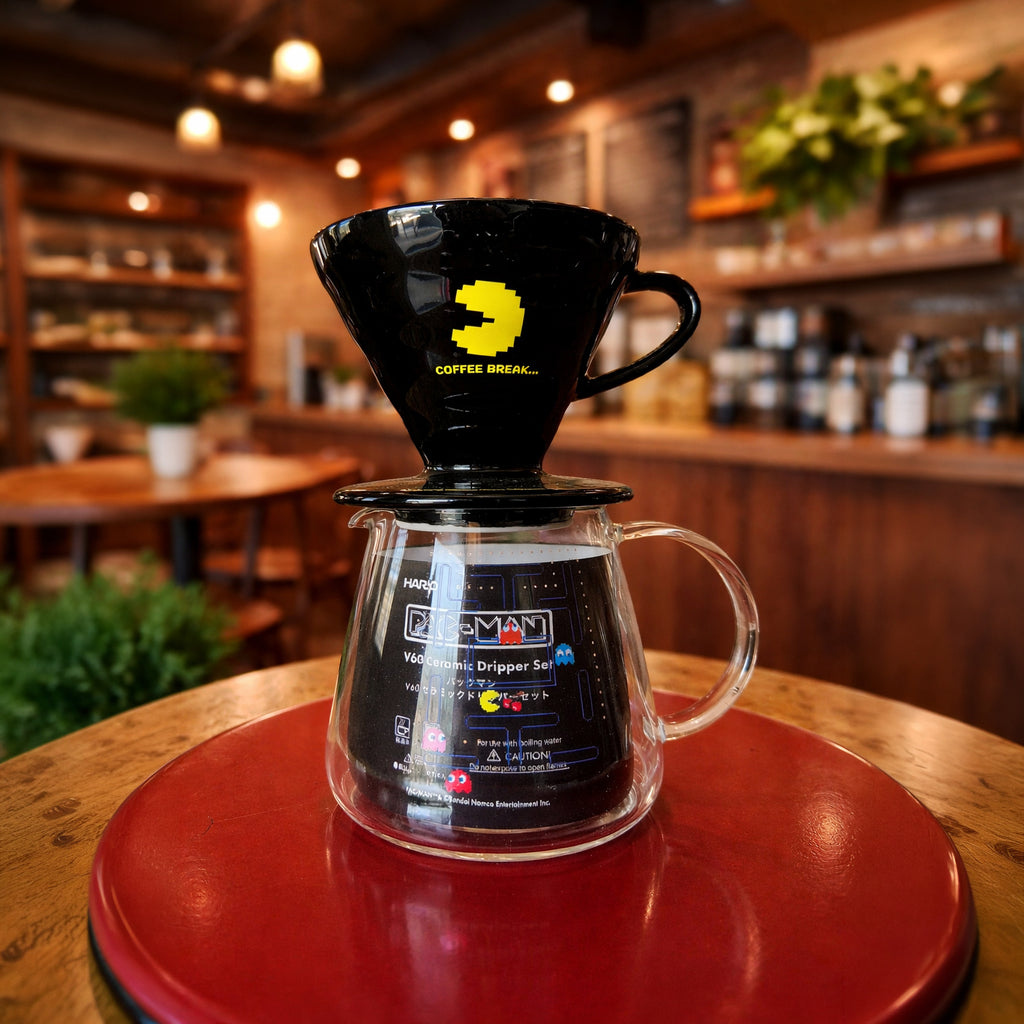 HARIO V60 CERAMIC DRIPPER SET W/ PAC-MAN